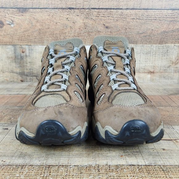 Oboz Sawtooth II Waterproof Women Sz 9.5 Low Hiking Shoes Tan Outdoor Shoes - Picture 2 of 9